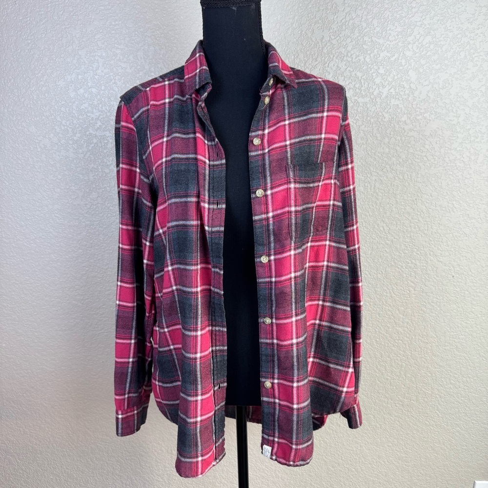 American Eagle Outfitters Plaid‎ Flannel Shirt Medium Button Up